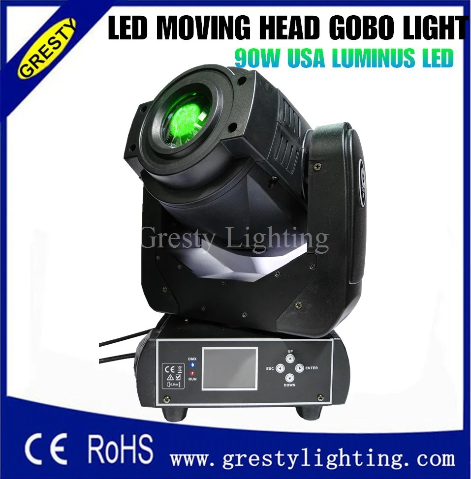 Светодиодный точечный светильник 90 Вт DMX512 &amp AC 110 В-220 в 50-60 Гц движущаяся головная