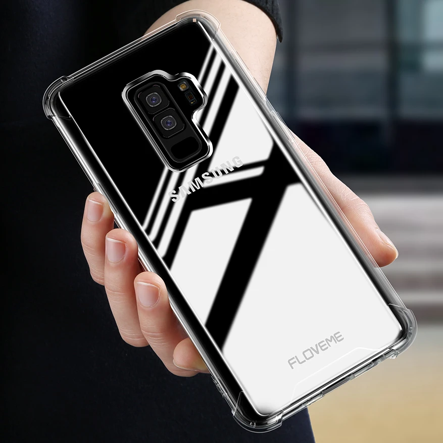 Демпфирование водителя антидетонационных чехол для Samsung Galaxy S9 спортивные Crystal White
