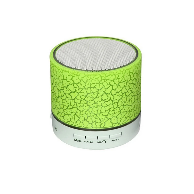 Green HLTON светодиодный беспроводной Bluetooth динамик мини музыкальный аудио Громкая связь сабвуфер TF USB FM Радио Громкий динамик с микрофоном для телефона MP3 - Цвет: Green