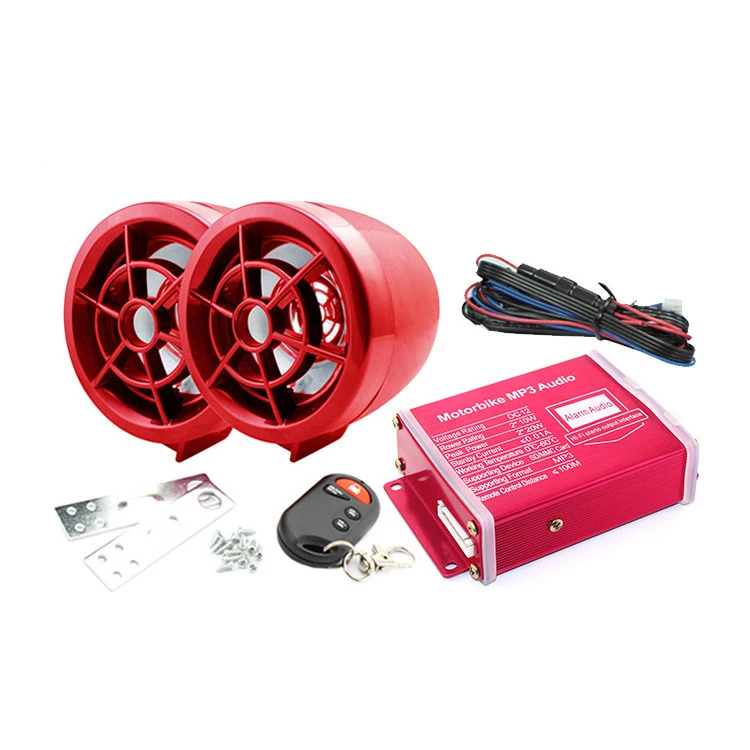 12 V мотоциклов аудио Динамик SD USB MP3 FM с хостом безопасность пульта дистанционного