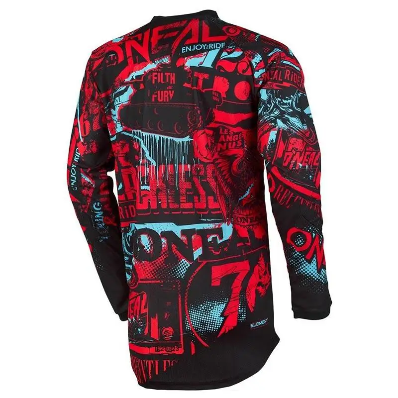 Men Long Sleeve O-Neck Shape Motorcycle Outdoor Speed Motocross Racing Quick-drying Jersey motocross jersey | Спорт и развлечения