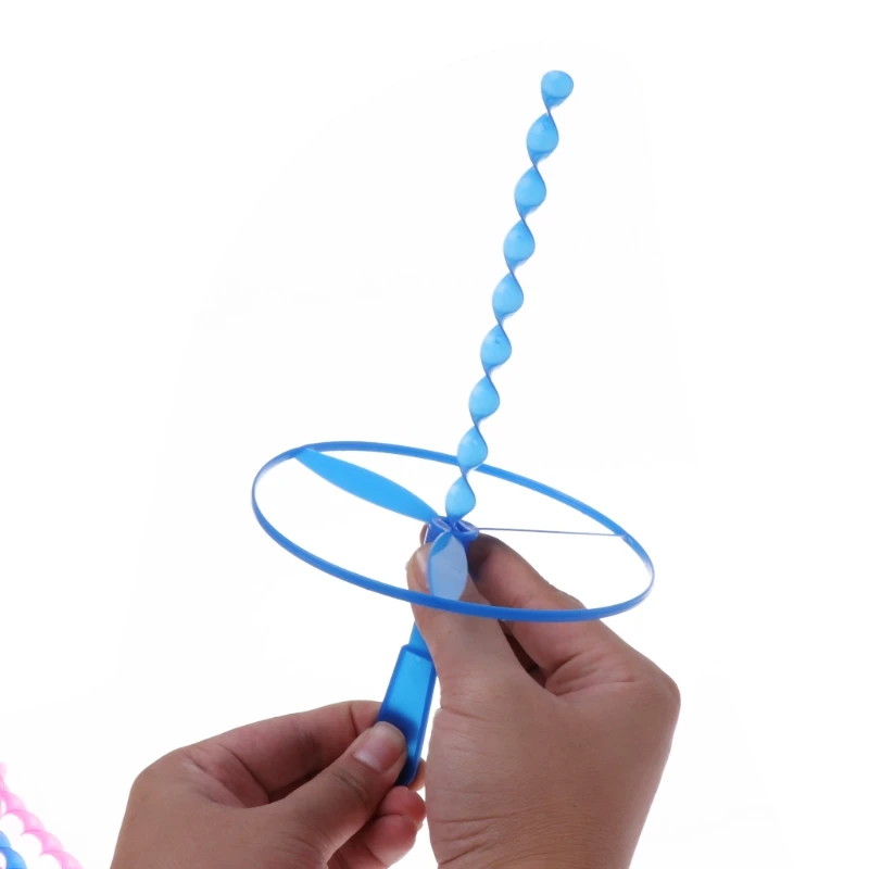 New Package of 12 Twisty Flying Saucers Assorted Colors Helicopters Kids Toys Gifts