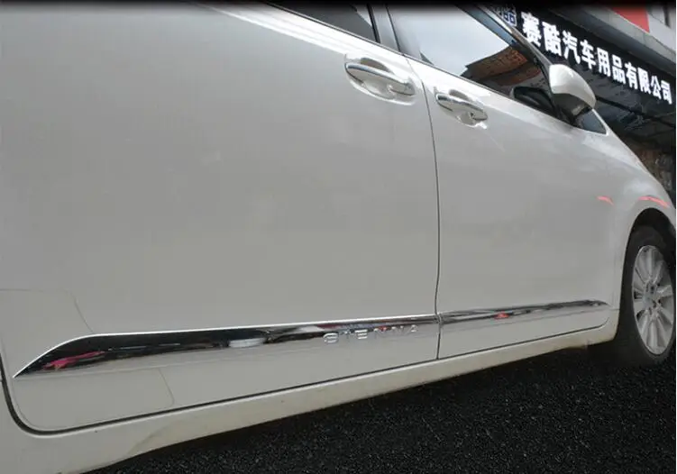 Luhuezu дверь боковая накладка тела литые накладки для Toyota Sienna 2011 2012 2013 аксессуары