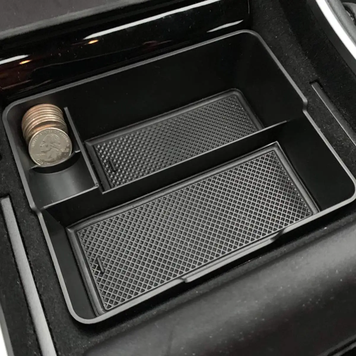 Органайзер для Tesla Model 3 2017 2018 2019 Центральная консоль подлокотник лоток стеклянный