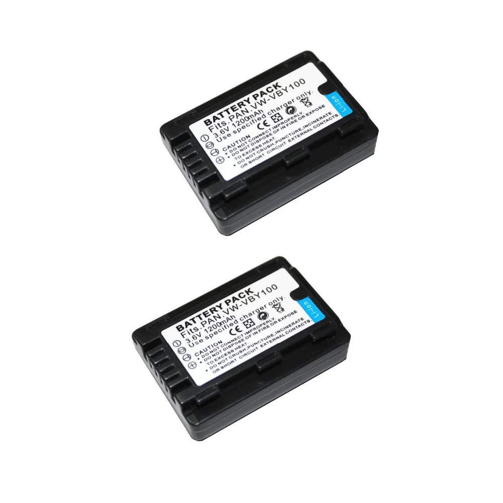 3 шт. 1200 мАч W-VBY100 VW VBY100 камера батарея для Panasonic HC-V130 HC-V130K HC-V201 HC-V201K HC-V110 видеокамера
