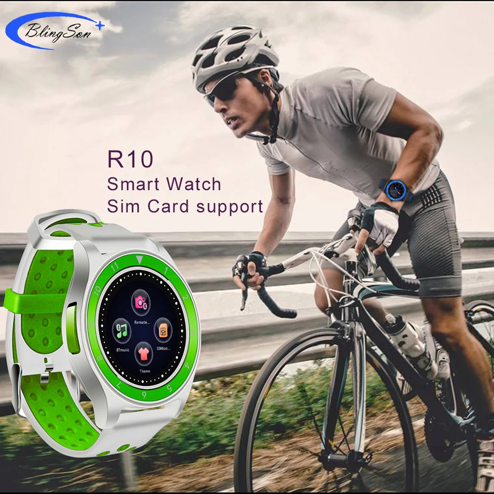 Смарт часы R10 для мужчин спортивные наручные фитнес трекер Bluetooth Smartwatch с SIM картой