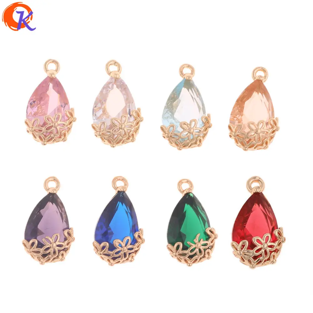 

Cordial Design 100Pcs 9*16MM Jewelry Accessories/Crystal Earring Connector/DIY Jewelry Making/Hand Made/Earring Findings/Pendant