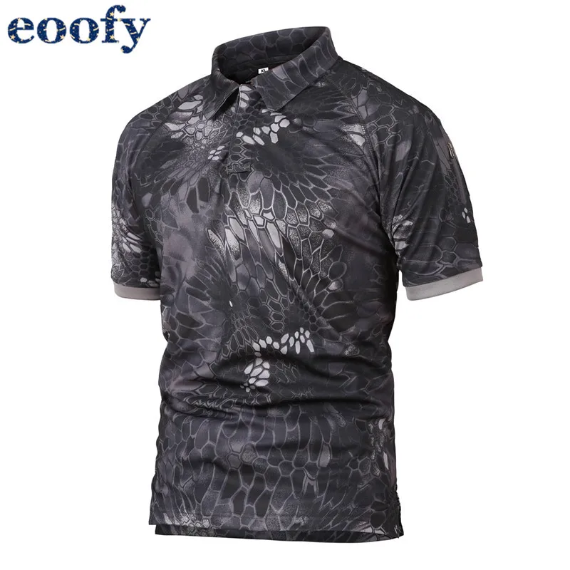 Men Summer Camo Quick Dry Tactical Polo Shirts Casual Breathable Uniform Military Short Sleeve|Поло| |