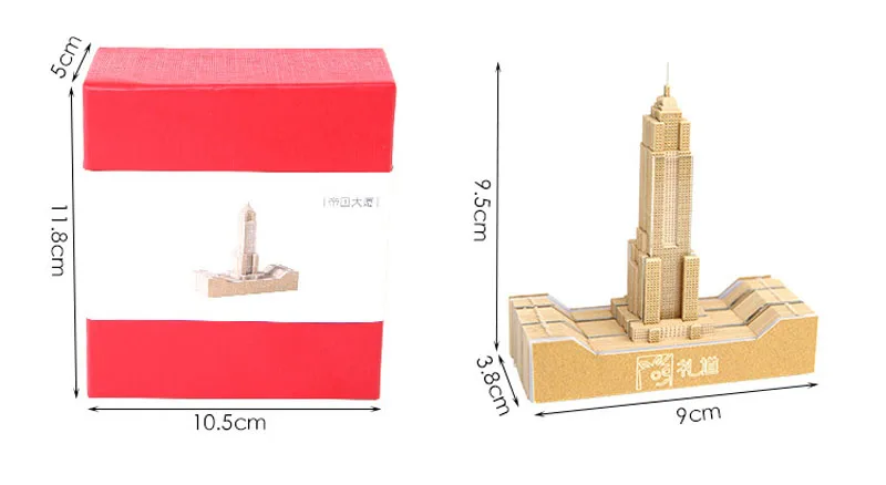 Высококачественная 3D лазерная резка эмпир State Building модель бумажные закладки memo pad Note Закладка Канцтовары бизнес таинственный подарок