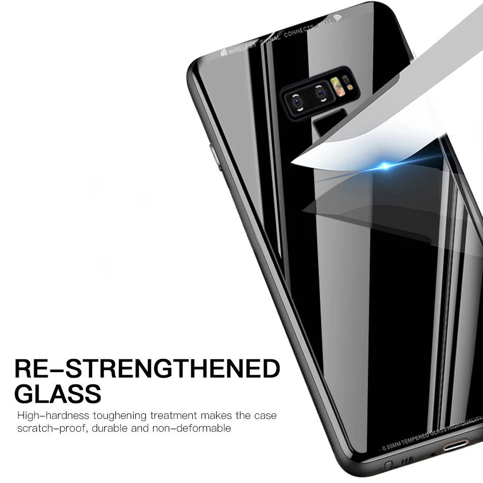 Защитный чехол из закаленного стекла для телефона Samsung Galaxy Note 9 роскошный