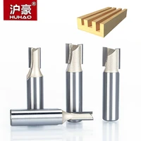 huhao 1pcs 1214 shank 2 flute straight router bits for wood tungsten carbide endmill milling cutter woodworking tools