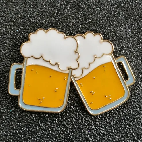 Beer bag packing Timlee X223 эмалированная булавка в виде милых животных единорога с надписью «Love Hand Beer» WTF, брошь в виде Розы, булавки на кнопке, модные ювелирные изделия - Окраска металла: Beer bag packing