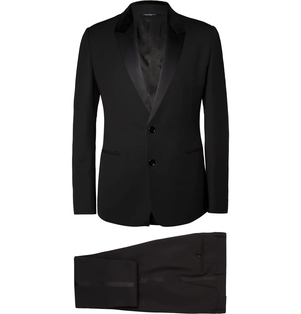 

2017 осенний классический черный шерстяной с шелковым атласным лицом мужской смокинг на заказ, мужской свадебный костюм MTM 2018 VA
