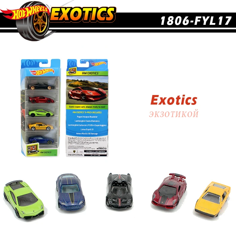 Hotwheels Металлический Игрушечный Автомобиль 1: 64 сплава спортивный автомобиль коллекция 5 шт./кор. Новое поступление горячие колеса игрушка для Детский подарок 1806 костюм для подсвечивания грузовиков