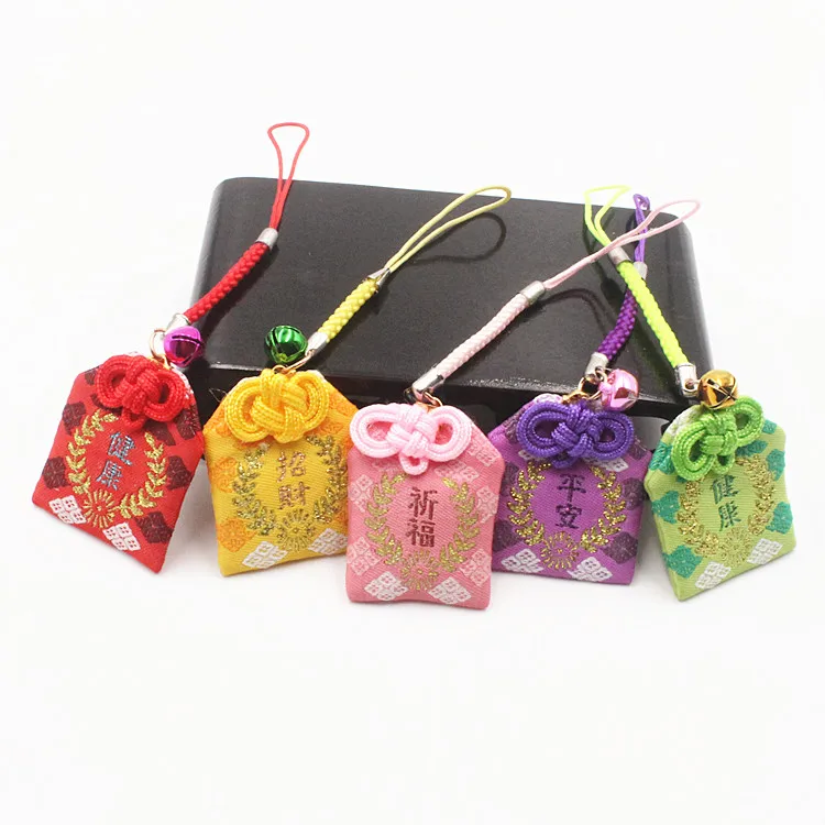 1 шт. традиционный брелок для ключей Omamori счастливое удачу безопасность молитва