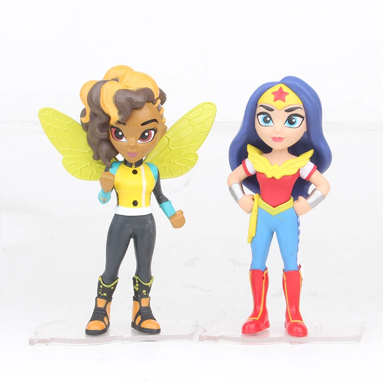 6 шт./компл. Wonder women SuperGirl Харли Куинн ПВХ фигурка модель игрушки 12 см|Игровые