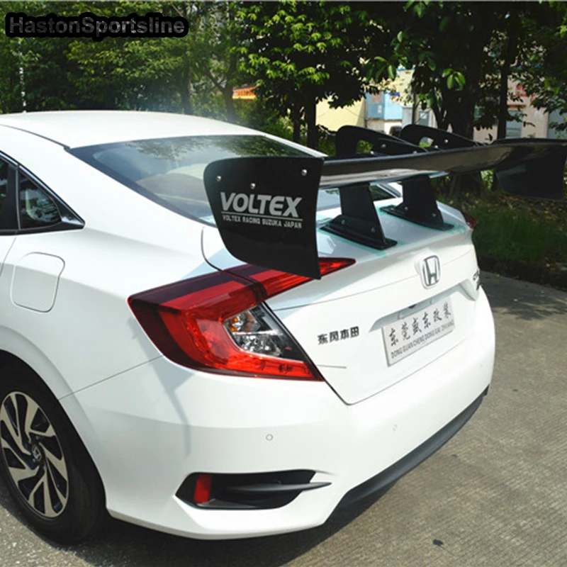 Для Honda Civic углеродного волокна задний спойлер багажника КРЫЛО багажника V Стайлинг