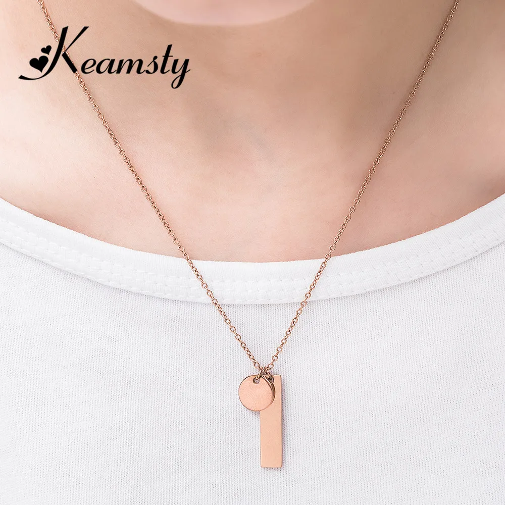 Keamsty 10 шт. специальный подарок выгравировать имя персонализированное Ожерелья