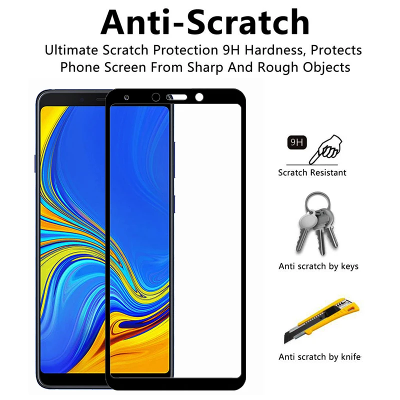 Защитное стекло для Samsung Galaxy A9 A8 A7 закаленное 9 A 8a 7a стеклянное A9200 кристалл Nano Uv