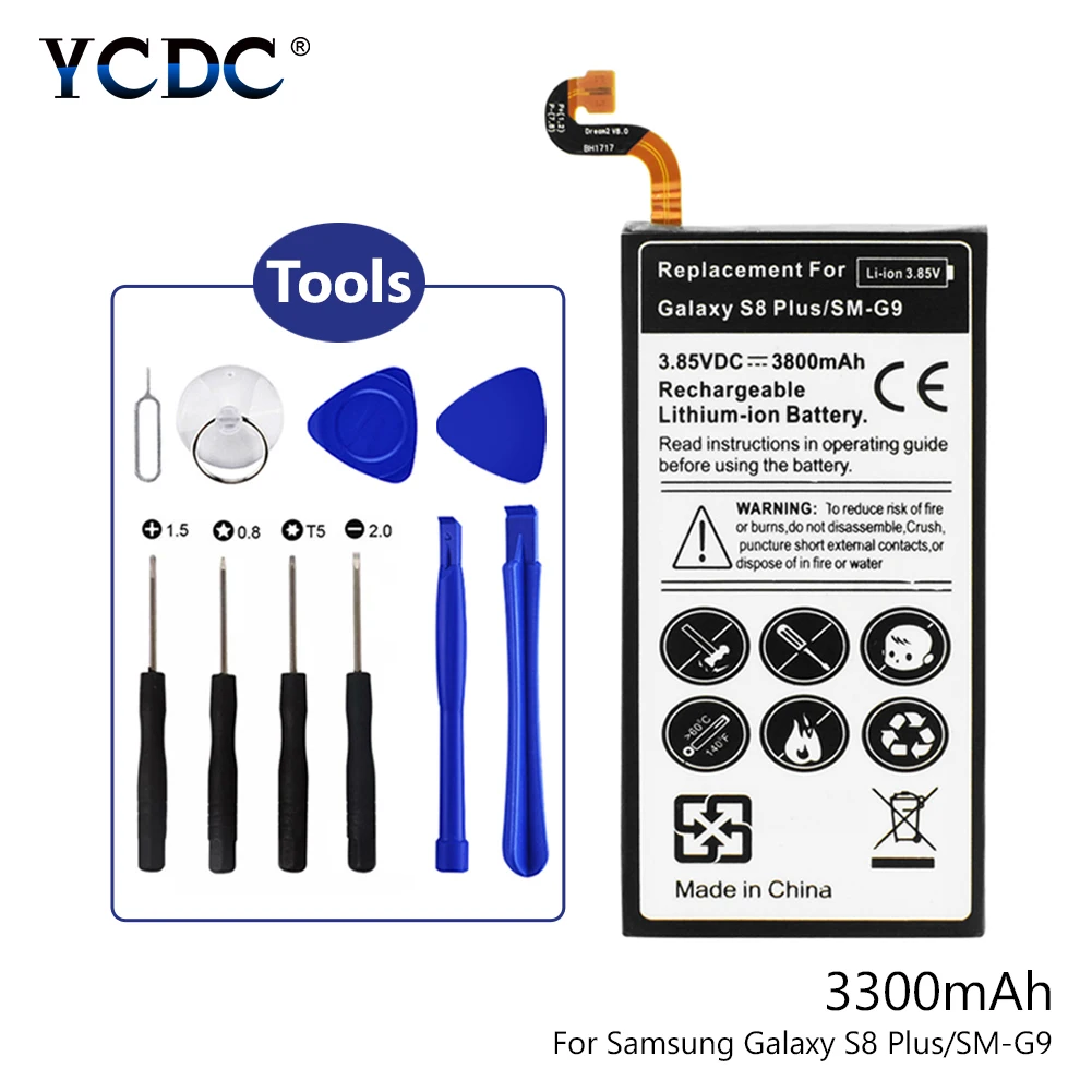 For S8 Plus 3,85 V 3030 3300 3800mAh аккумулятор для samsung Galaxy S6/Edge/S7/S8/Plus G9 G9500 G9300 G928F G9250 G9200 с набором инструментов - Цвет: For S8 Plus