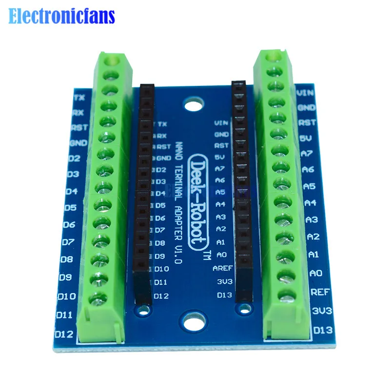Стандартная плата адаптера терминала для Arduino Nano V3.0 AVR ATMEGA328P оригинальный модуль
