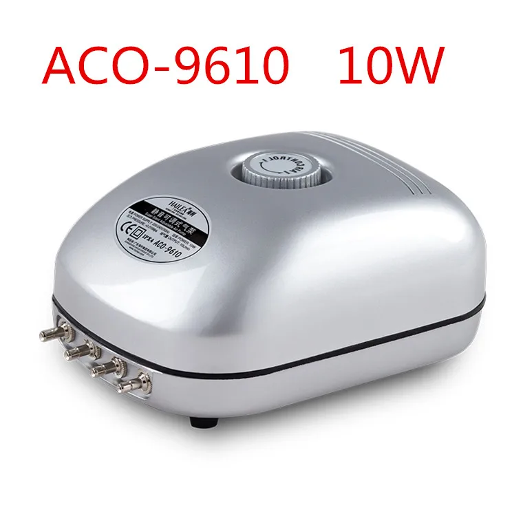 ACO-9610 Тихий аквариумный воздушный насос воздушный компрессор кислородный воздушный насос одиночный и двойной выход аквариумный воздушный насос Ультра тихий воздушный компрессор - Цвет: ACO-9610