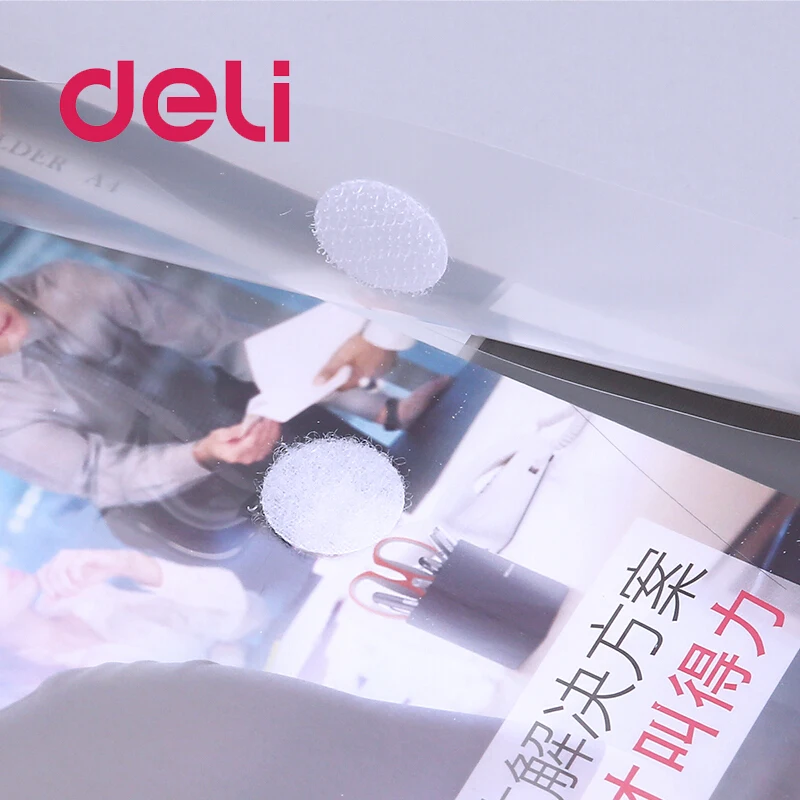 Deli 1 шт. A4 прозрачная Пластиковая Сумка для документов с пряжкой складские