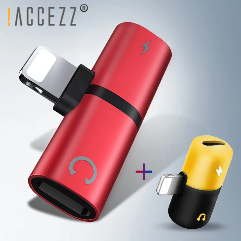 ! ACCEZZ двойной разветвитель освещения AUX для iphone X 8 7 Plus XS MAX XR адаптер телефона