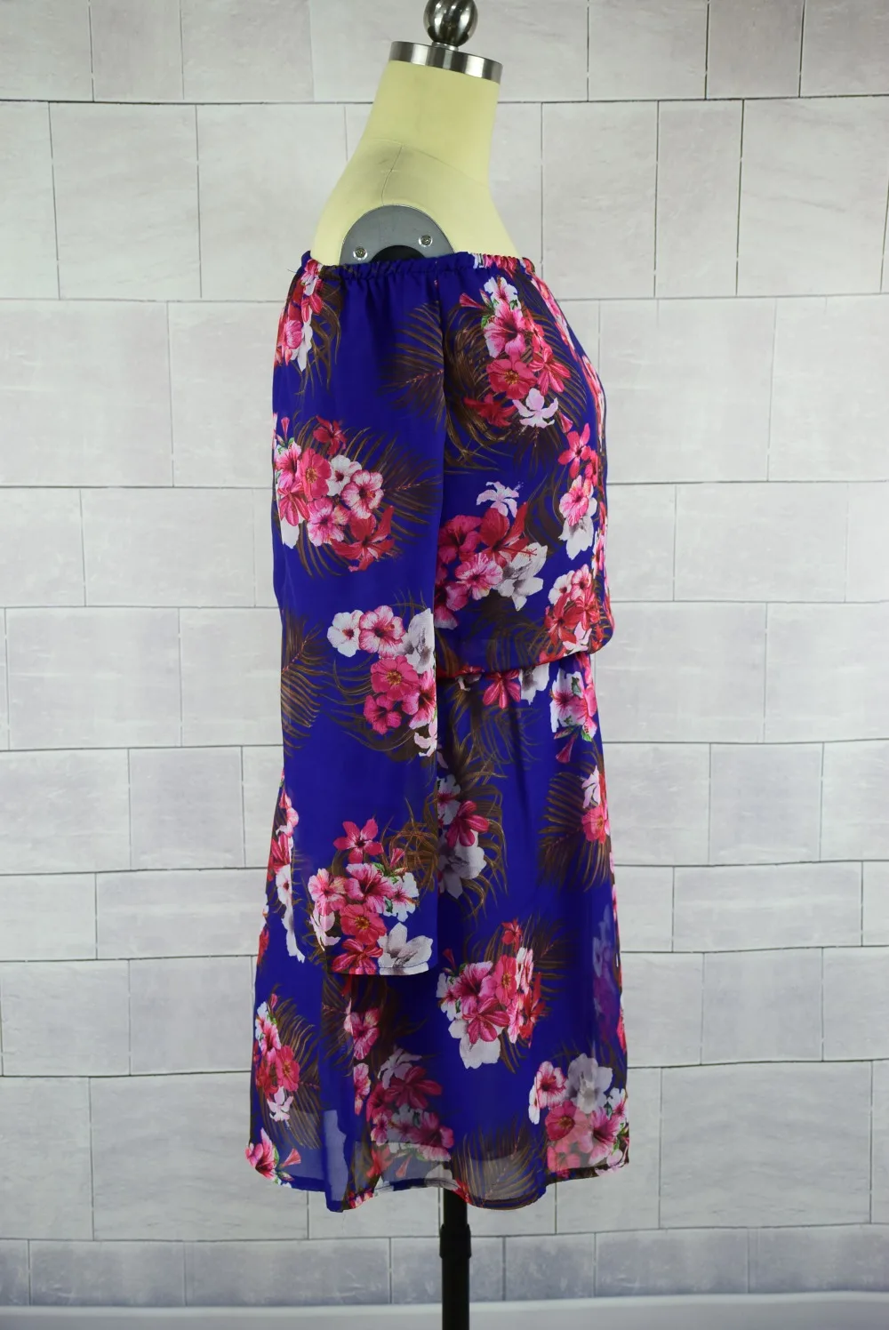 Платья для мамы и дочки 2018 Для Одинаковая одежда из шифона с цветочным принтом