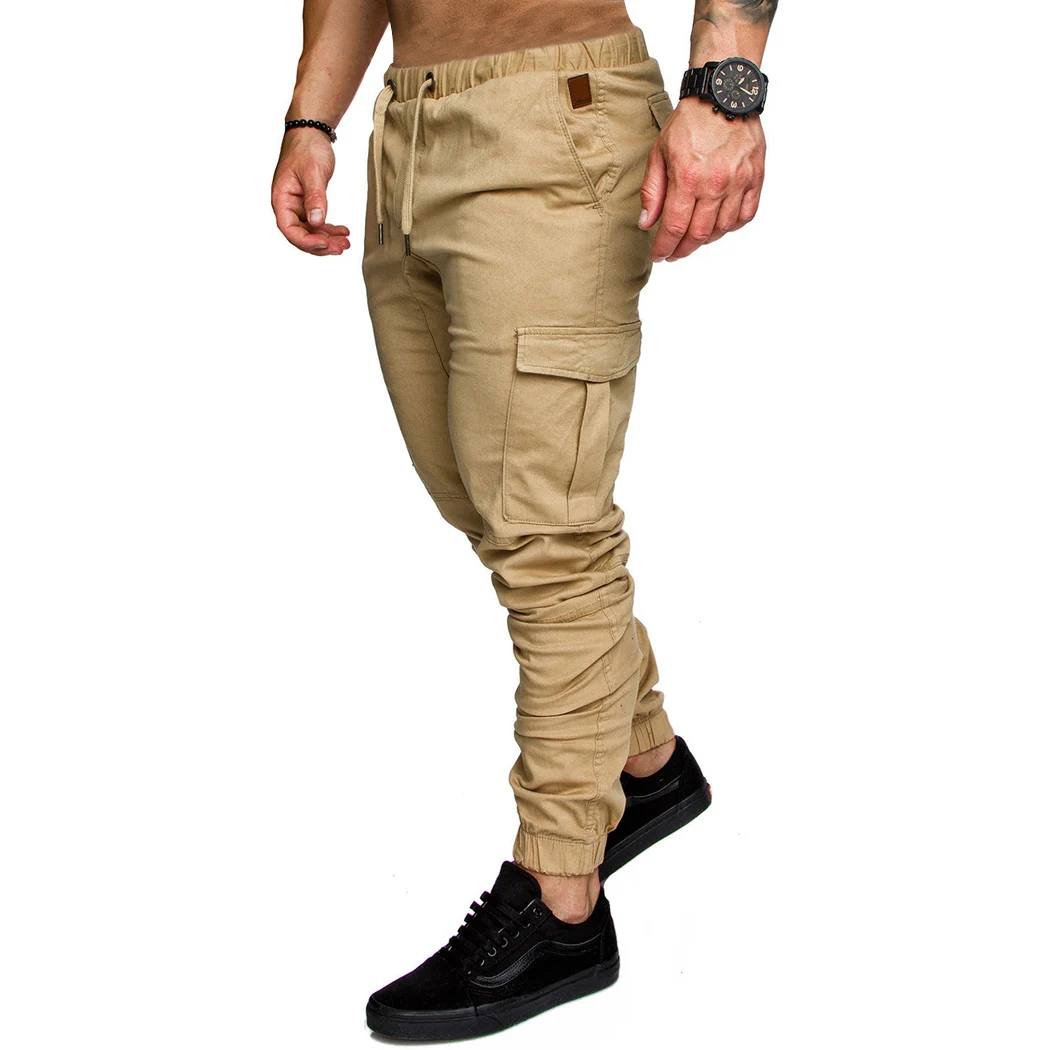 Мужские брюки для бега повседневные хлопковые фитнеса тренировок тактические
