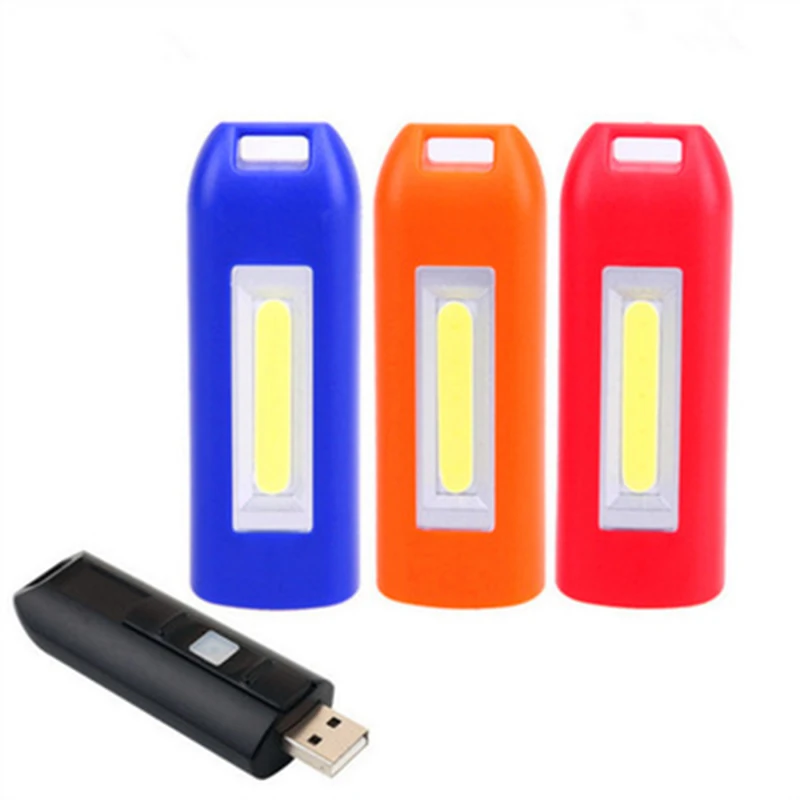 Портативный светодиодный USB Перезаряжаемый фонарик мини брелок Multi Функция удара