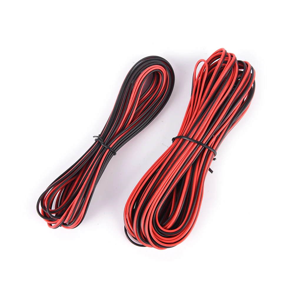 5/10 м/лот 22awg 2pin 5050 3528 Rgb Светодиодная лента удлинитель провода красный черный