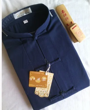 Рубашка Весна Осень рубашка мужская Кунг фу ушу боевые искусства китайская