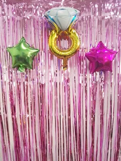 Pink Серебряная полоса фольги занавес вечерние фон с блестками для фотобудки комнаты свадьбы День рождения/Пасхи/Хэллоуин вечерние Decoration-3x10FT-y - Цвет: Pink