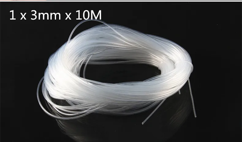 1 x 3mm x 10M 10 м/лот пищевой кремнезем капиллярный прозрачный силиконовый шланг тонкий силиконовый резиновый шланг I.D. 0,5-2 мм/O.D. 1-5 мм - Цвет: 1 x 3mm x 10M