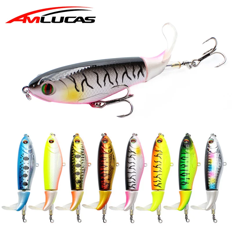 Amlucas рыболовные приманки 10 см 17 2 г Ваппер Plopper плавающий встроенный в