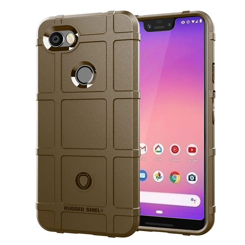 Чехол для Google Pixel 3XL Lite с полной защитой всего тела на 360 градусов из мягкого TPU с толстым прочным бронированием тактической защиты.