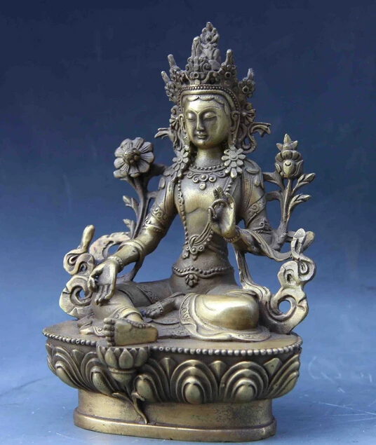 6 Китайский буддистский храм красный бронзовый медный цветок лотоса