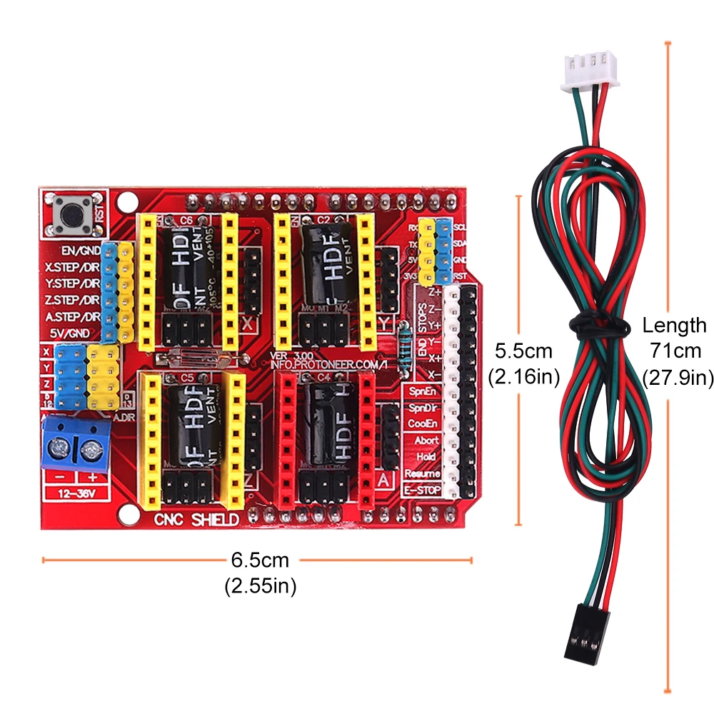 3D Priter/комплект шагового двигателя, A4988 Драйвер+ UNO R3 плата+ RAMPS 1,4 переключатель фиксатор+ DRV8825 драйвер двигателя+ Nema 17 мотор