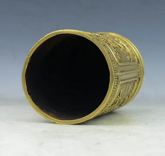 SCY 426+++The copper ornaments lotus fish pen the "scholar's four jewels" bronze handicrafts | Дом и сад