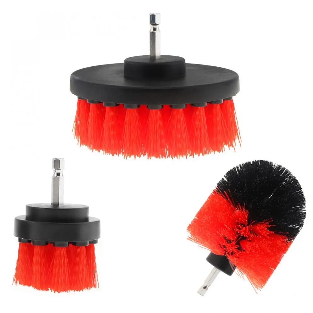 3pcs/lot 2&quot 3.5&quot 4&quot Power Scrubber Brush for Cleaning Bathroom Carpet Tile Sink Plastic Mechanical Tool |