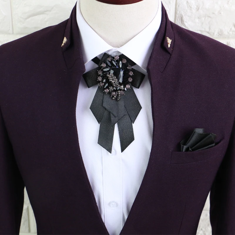 

Fashion Elegant Gentleman Bow Ties Pocket Square Butterfly Wedding Party Hoster Bow Ties Butterfly Bow Tie Pocket Square
