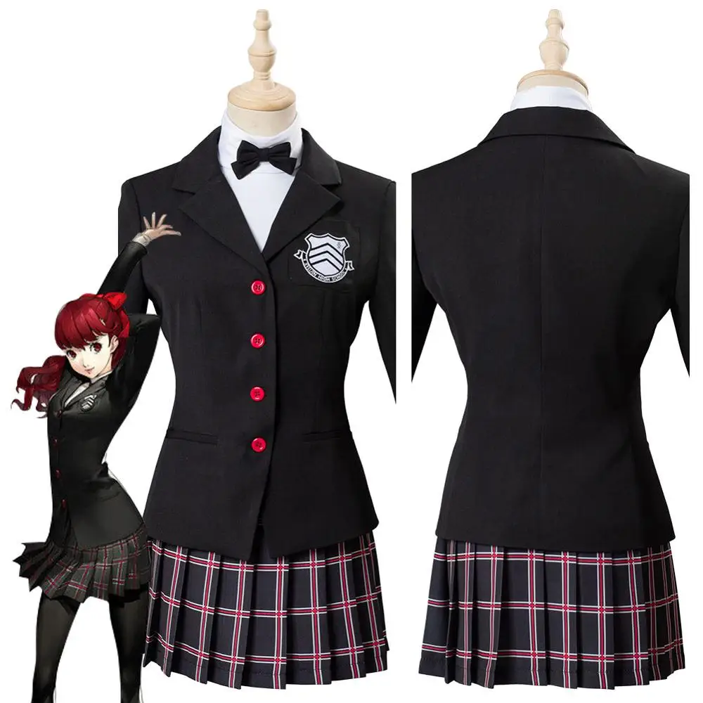 Persona 5 Косплей королевская Yoshizawa Kasuka Kasumi школьная форма косплей костюм парик Женщины Девушки Хэллоуин карнавальные костюмы