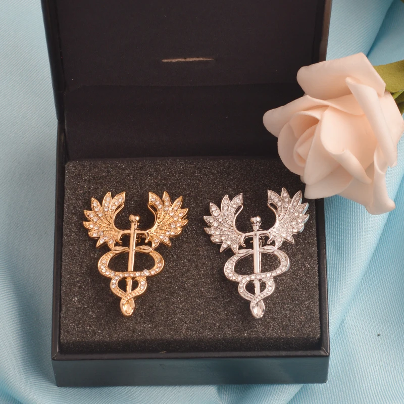 

White angel symbol Charm brooches Medical Jewellery Medical Gift for Doctor Gift for Nurse Nurse Jewellery Gift for Student