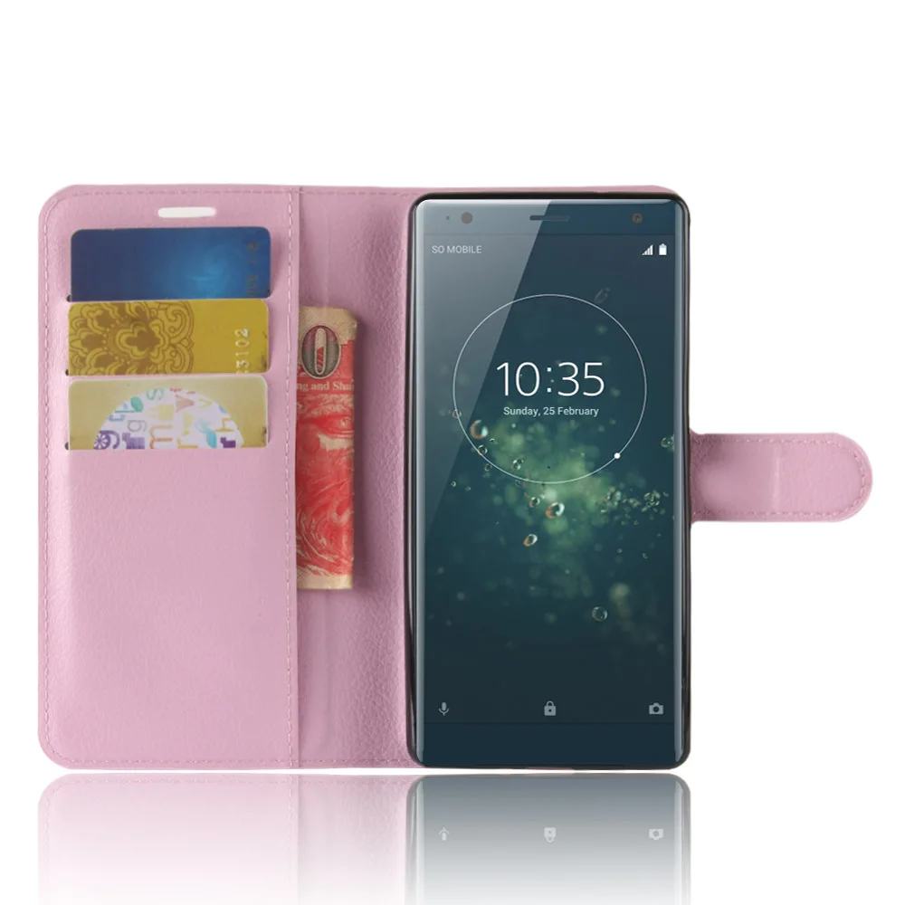 Роскошные мотыги чехол для sony Xperia XZ2 Чехлы Чехол-портмоне с откидной крышкой из