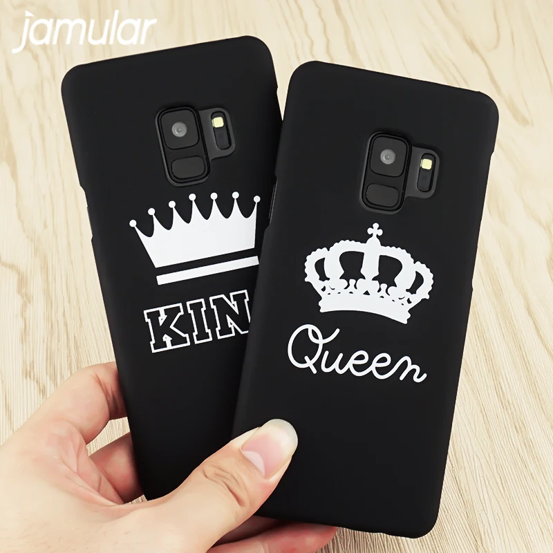 Чехол JAMULAR для влюбленных корона король королева чехол Samsung S8 S9 жесткие матовые