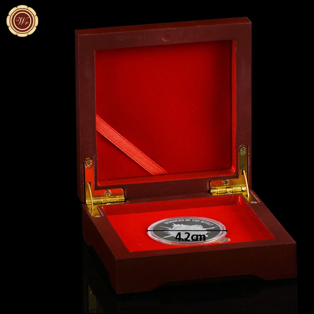 WR 1 OZ бразильская монета Iguazu водопад домашняя Коллекционная с деревянной