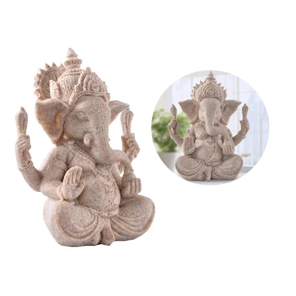 Статуэтка из песчаника и смолы статуэтка индийского слона Будды ручной работы