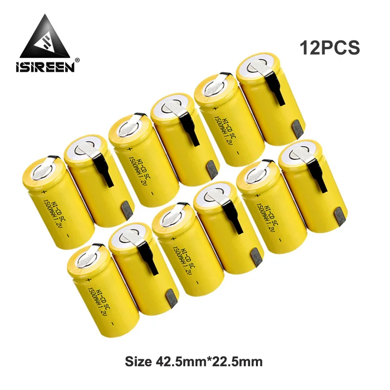 1 2 а SC Ni CD 1500 В аккумуляторная батарея мАч DIY Power Tool аккумулятор Subc электрические