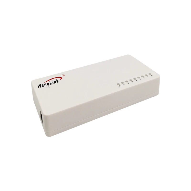 Wanglink 8 * 100 / 1000Mbps Portable Plastic Case Switch Ethernet Line Hub Gigabit Port Network Switch